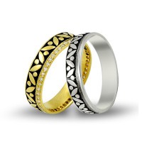 14K Gold Art Design Wedding Band Ring