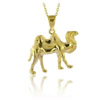 14K Gold Camel Necklace