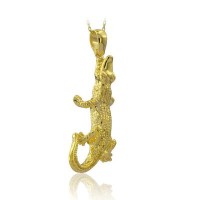 14K Gold Crocodile Necklace