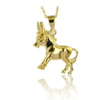 14K Gold Donkey Necklace