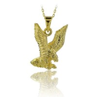 14K Gold Eagle Necklace