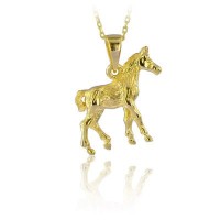 14K Gold Horse Foal Necklace