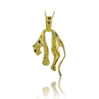 14K Gold Jaguar Necklace