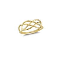 14K Solid Gold Art Design Fashion Ivy Ladies Ring