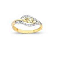 14K Solid Gold Art Design Fashion Ladies Ring