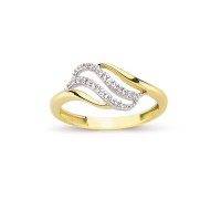 14K Solid Gold Art Design Fashion Ladies Ring