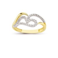 14K Solid Gold Art Design Fashion Ladies Ring