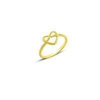 14K Solid Gold Art Design Fashion Heart Ladies Ring