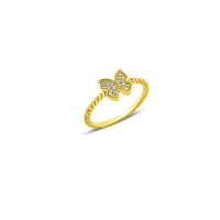 14K Solid Gold Art Design Fashion Butterfly Ladies Ring