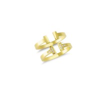 14K Solid Gold Art Design Fashion Ladies Ring