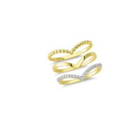 14K Solid Gold Art Design Fashion Ladies Ring