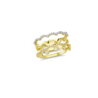 14K Solid Gold Art Design Fashion Ladies Ring