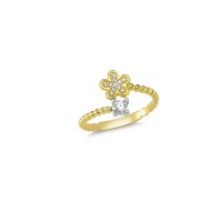 14K Solid Gold Art Design Fashion Ladies Ring