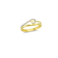 14K Solid Gold Art Design Fashion Ladies Ring