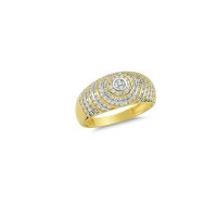 14K Solid Gold Art Design Fashion Ladies Ring