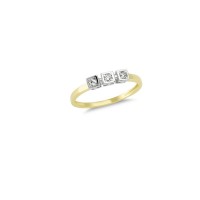 14K Solid Gold Art Design Fashion Tria Ladies Ring