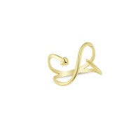 14K Solid Gold Art Design Fashion Ladies Ring