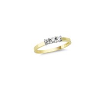 14K Solid Gold Art Design Fashion Tria Ladies Ring