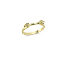 14K Solid Gold Art Design Fashion Ladies Ring