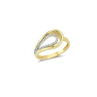 14K Solid Gold Art Design Fashion Ladies Ring