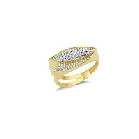 14K Solid Gold Art Design Fashion Ladies Ring