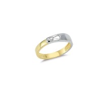 14K Solid Gold Art Design Fashion Solitaire Ladies Ring