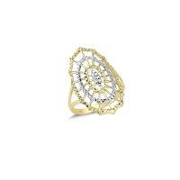 14K Solid Gold Art Design Fashion Spider Web Ladies Ring