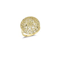 14K Solid Gold Art Design Fashion Ladies Ring