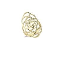 14K Solid Gold Art Design Fashion Ladies Ring