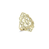 14K Solid Gold Art Design Fashion Ladies Ring