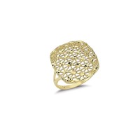 14K Solid Gold Art Design Fashion Ladies Ring