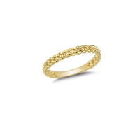 14K Solid Gold Art Design Fashion Chain Ladies Ring