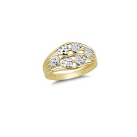 14K Solid Gold Art Design Fashion Love Ladies Ring