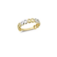 14K Solid Gold Art Design Fashion Infinity Ladies Ring