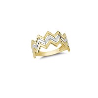 14K Solid Gold Art Design Fashion Ladies Ring