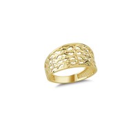 14K Solid Gold Art Design Fashion Ladies Ring