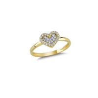 14K Solid Gold Art Design Fashion Love Ladies Ring
