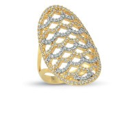 14K Solid Gold Art Design Fashion Ladies Ring