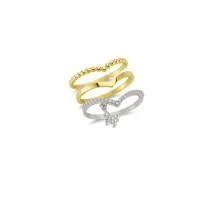 14K Solid Gold Art Design Fashion Ladies Ring