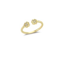 14K Solid Gold Art Design Fashion Ladies Ring