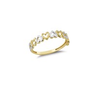 14K Solid Gold Art Design Fashion Love Ladies Ring