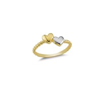 14K Solid Gold Art Design Fashion Love Ladies Ring