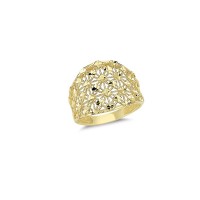 14K Solid Gold Art Design Fashion Ladies Ring