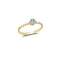 14K Solid Gold Art Design Fashion Solitaire Ladies Ring