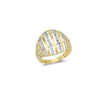 14K Solid Gold Art Design Fashion Ladies Ring