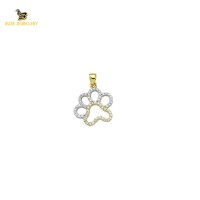 14K Solid Gold Design Charm Pendant