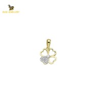 14K Solid Gold Design Charm Pendant