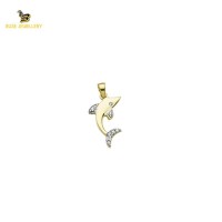 14K Solid Gold Design Charm Pendant