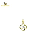 14K Solid Gold Design Charm Pendant