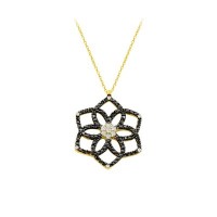 14K Solid Gold Star Design Necklace